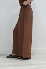 Mia Linen Pants Cocoa