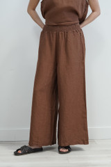 Mia Linen Pants Cocoa