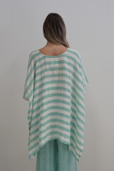 Zeta Top Cascade Green Stripes
