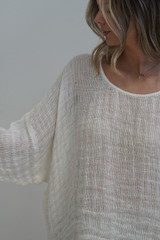 Valentina Top Ivory Woven