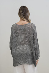 Valentina Top Ivory & Black Woven