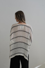 Valentina Top Ivory & Black Combo