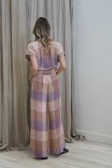 Ari Ease Pants Misty Lavender Check