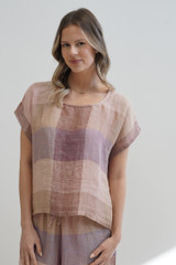 Carina Box Top Misty Lavendar Check