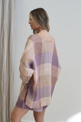 Valentina Top Misty Lavender Checks