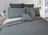 Cross Inspired Light Blue Quilt Bedspread Set