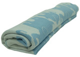 Blue Elephant Reversible Baby Blanket 