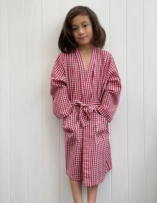 Red Check Child Dressing Gown (Pack of 4) Linens Unlimited