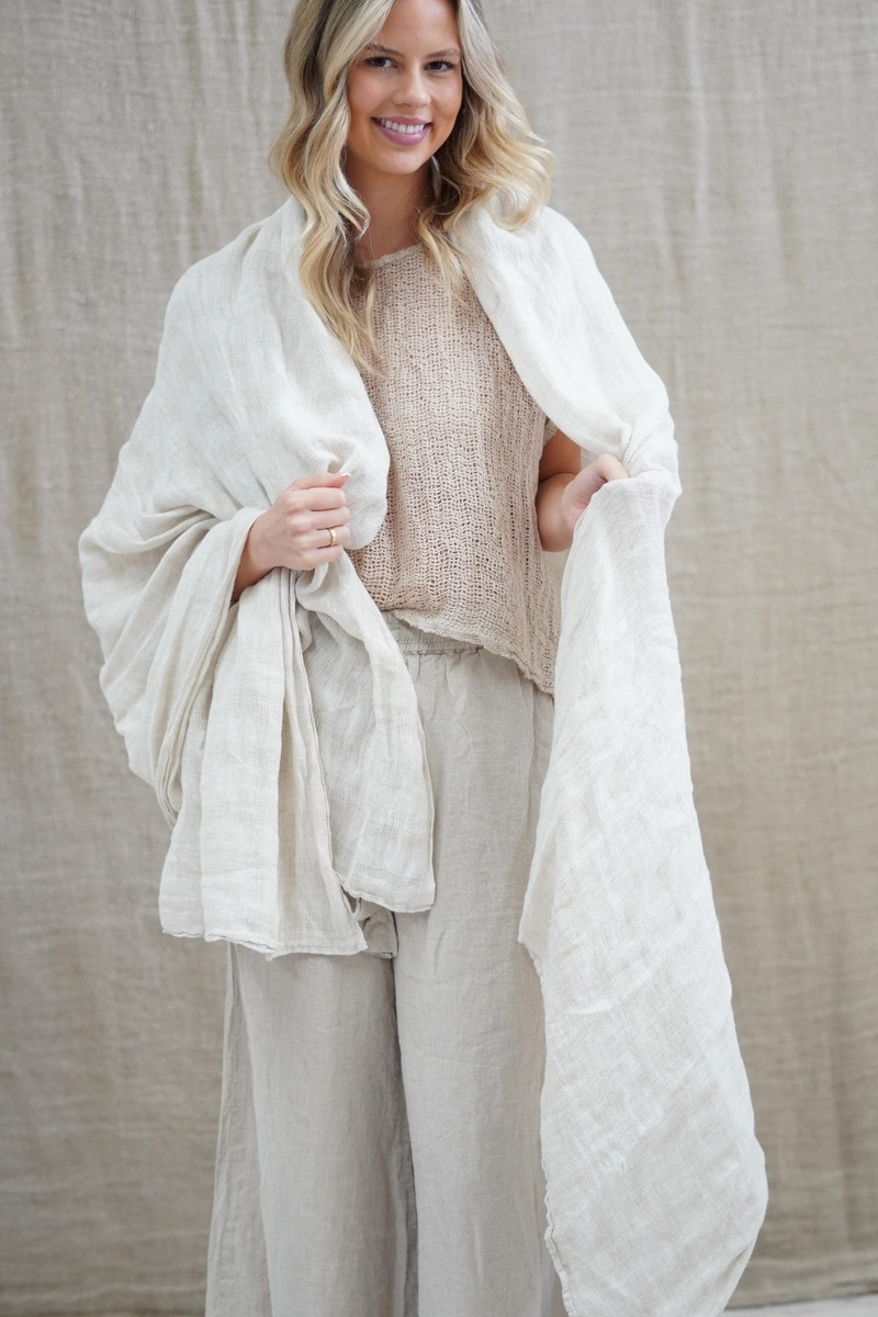 Ethereal Nature Crochet Sarong in Natural by Cosita Linda
