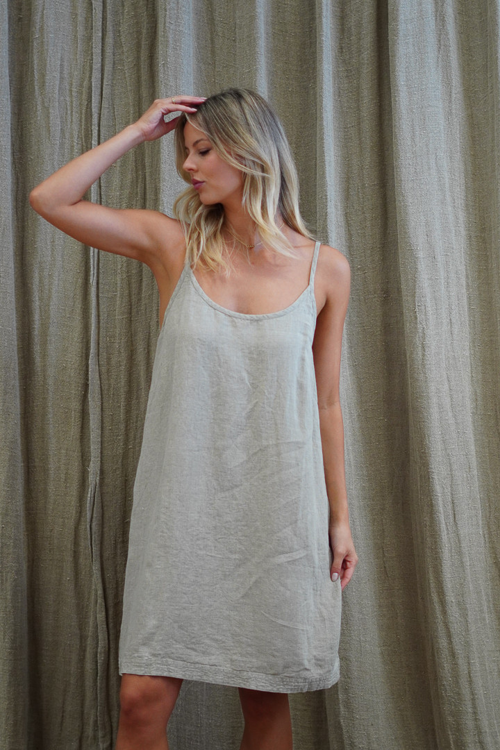 Nicole Slip, Linen Lace Trim