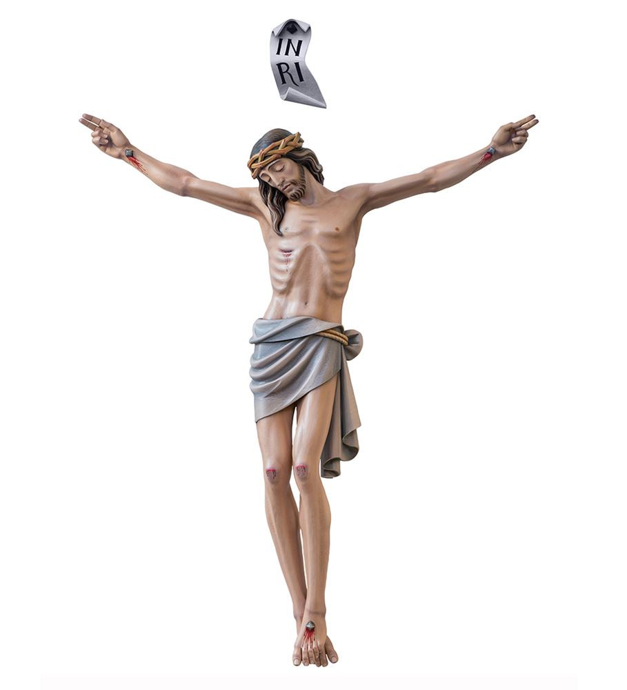 Hand carved corpus INRI corpus sculpture Linden wood corpus Christ