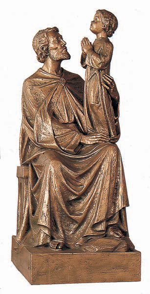 St. Joseph Statue Cast in Bronze Statue Carved in Marble Statue