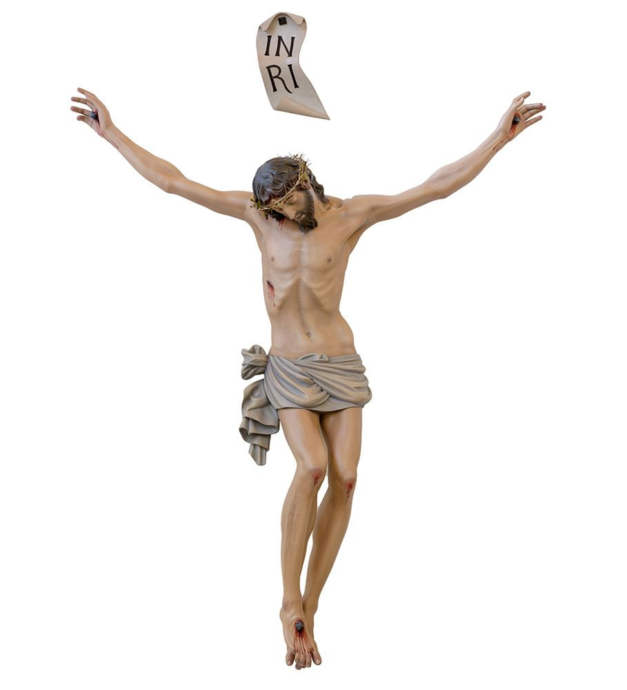Hand Carved Cristo del Tacca Corpus Fiberglass Christ on the Cross