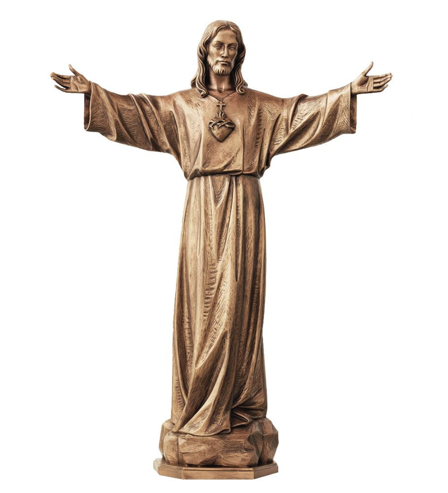 Sacred Heart of Jesus statue Fiberglass Bronze Jesus statue