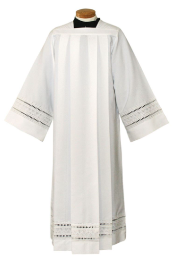 Celestia Clerical Tunic Embroidered eyelet Square neck tunic 100% ...