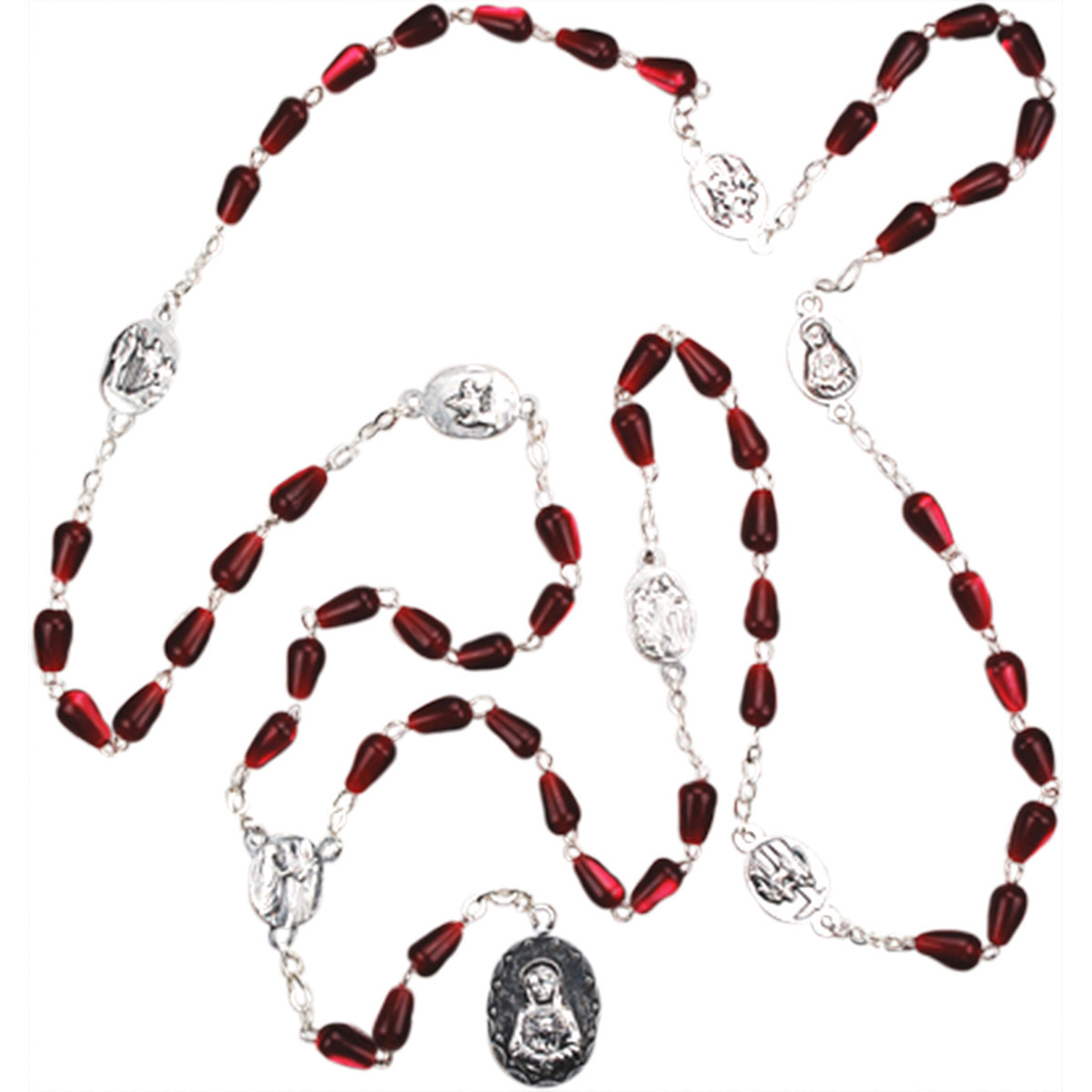 Seven Sorrows Rosary Medals - Complete Set - Trinity Church Supply