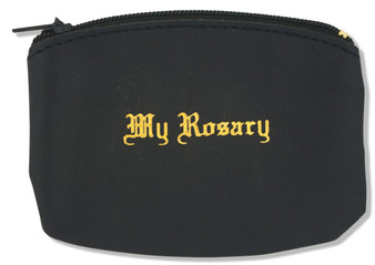 Traditional Rosary Pouch with Embossed "My Rosary"