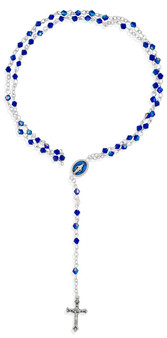 Mini Rosary Miraculous Medal Blue