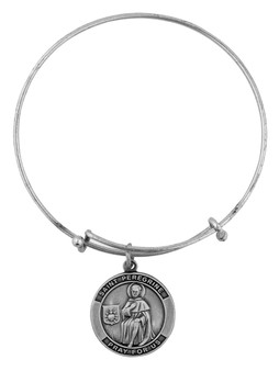 Spring Bracelet with Saint Peregrine Medal Charm