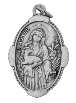 1" Traditional Saint Medals (st agnes)