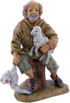 5" Sheep Herder Nativity Figurine | Christmas Nativity | Hand-Painted and Made in Italy