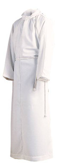 Monastic Server Alb Combed Cotton Blend with Double-Ply Yoke – Durable, Comfortable Liturgical Garment for Altar Servers and Clergy - X-Small
