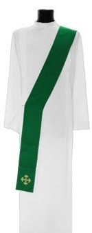Green Poly/Wool Deacon Stole – Liturgical Vestment