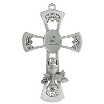 6" PEWTER COMMUNION CROSS