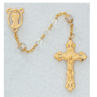 7MM GOLD PLATE CRY ROSARY