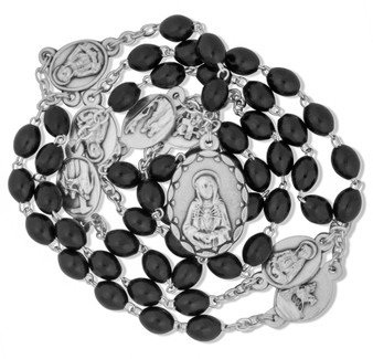 Black Wood Seven Sorrows Rosary