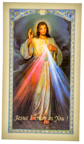Traditional Holy Cards with Catholic Art and Prayers (Divine Mercy)