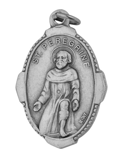 1" Traditional Saint Medals (st peregrine)