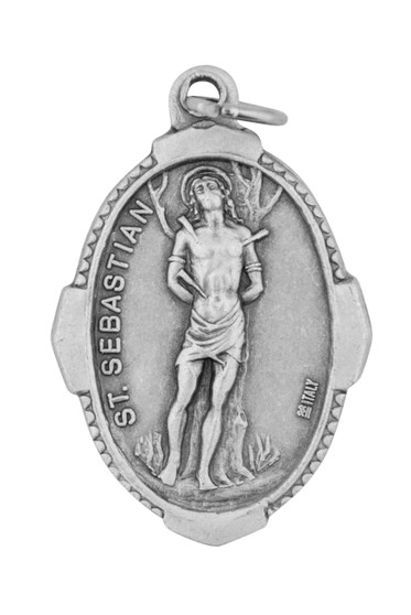 1" Traditional Saint Medals (st sebastian)