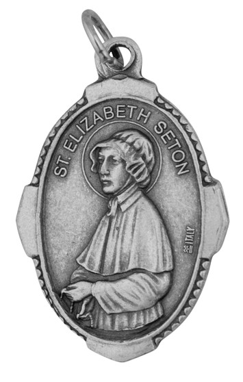 1" Traditional Saint Medals (st elizabeth ann seton)