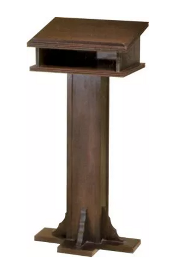 Compact and Sleek Lectern Designed for Small Spaces with Practical Functionality