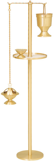 Timeless Satin Bronze Pedestal with 11-Inch Tray for Memorial Services