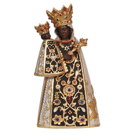 Virgin of Altötting Painted Wood Statue - 19 Inches