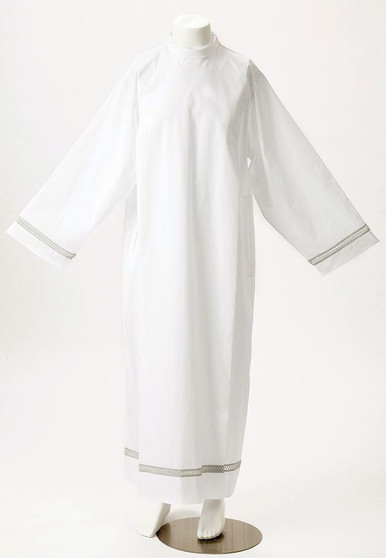 Tergal Alb in Slightly Off-White | Lightweight Italian Clergy Vestment for Mass and Liturgy - X-Small