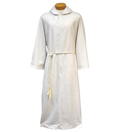 Server Alb for Boys and Girls – Flax Poly Rayon Blend with Pocket Openings, Raglan Sleeves, Lined Capuche - X-Small
