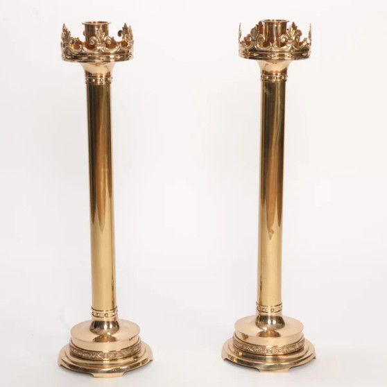 Traditional Altar Candlestick | 31" Brass Altar Height Candle Holder with 2" Socket | Matches H-93B 42" Candlestick
 Traditional Altar Candlestick | 31" Brass Altar Height Candle Holder with 2" Socket | Matches H-93B 42" Candlestick