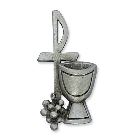 SILVER COMMUNION PIN, CARDED