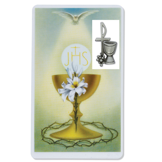 PEWTER COMMUNION PIN WITH