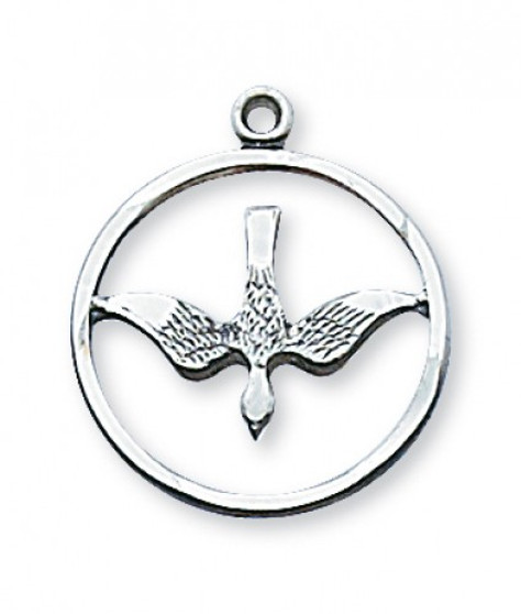 PEWTER HOLY SPIRIT MEDAL WITH