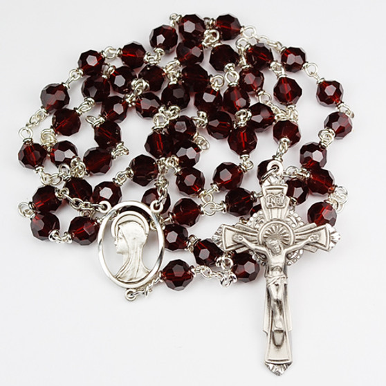 7MM GARNET TINCUT ROSARY