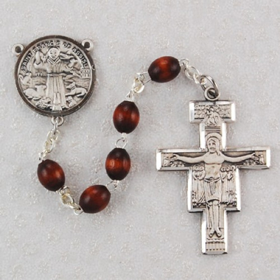 SS 4X6MM SAN DAMIANO ROSARY