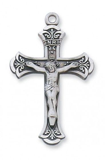 Crucifix sterling silver with 18" chain