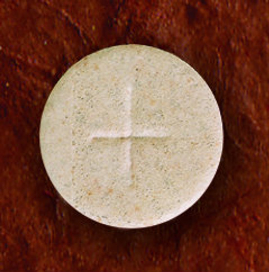 1-3/8" Diameter Altar Bread Whole Wheat ( Cross Design ) Box1000