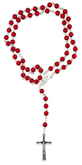 Colorful Italian Catholic Rosary - Ruby