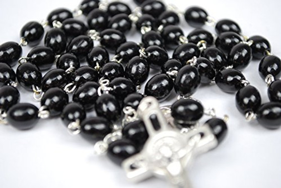 Catholic Saint Benedict Rosary (Black)