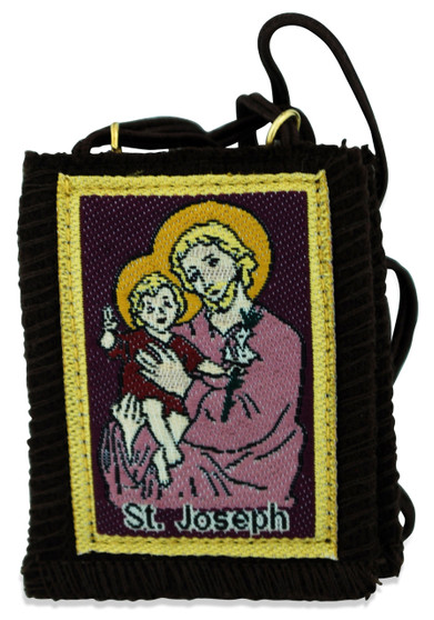 Authentic Catholic Scapular - 100% Wool (Saint Joseph)
